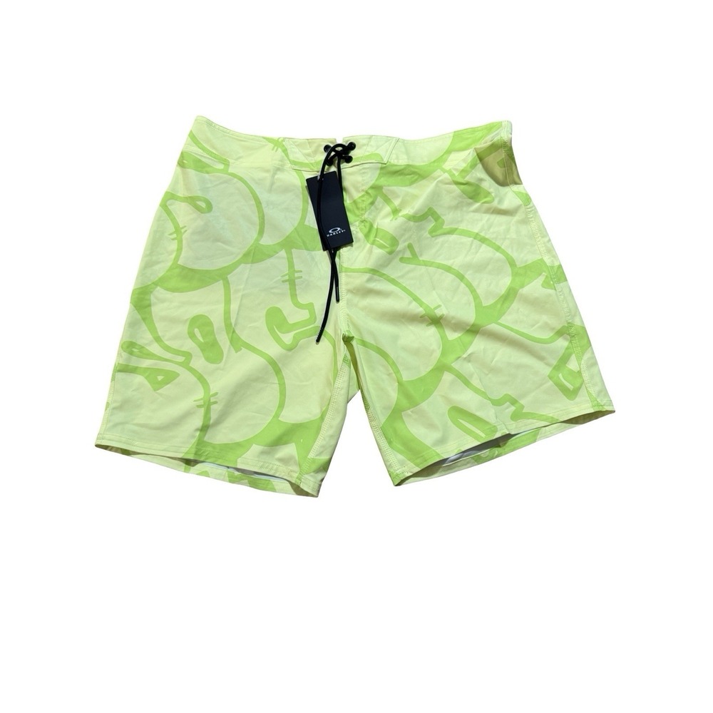 Oakley Staple Graffiti 18" Boardshort - Pale Lime/Yellow - NWT - Sz 36 - $70
